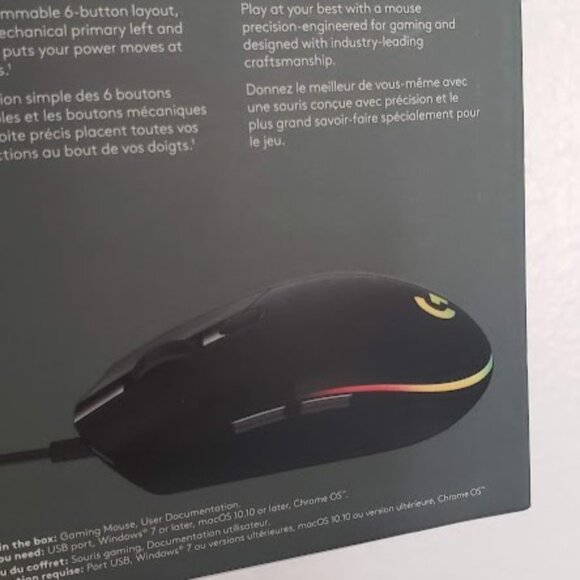 NEW Logitech LIGHTSYNC Wired Optical Gaming Mouse Minecraft Computer Laptop Acce - Picture 3 of 8